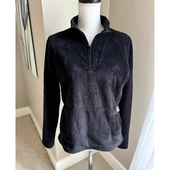 The North Face black soft fleece quarterzip pullover jacket size medium - Picture 1 of 4